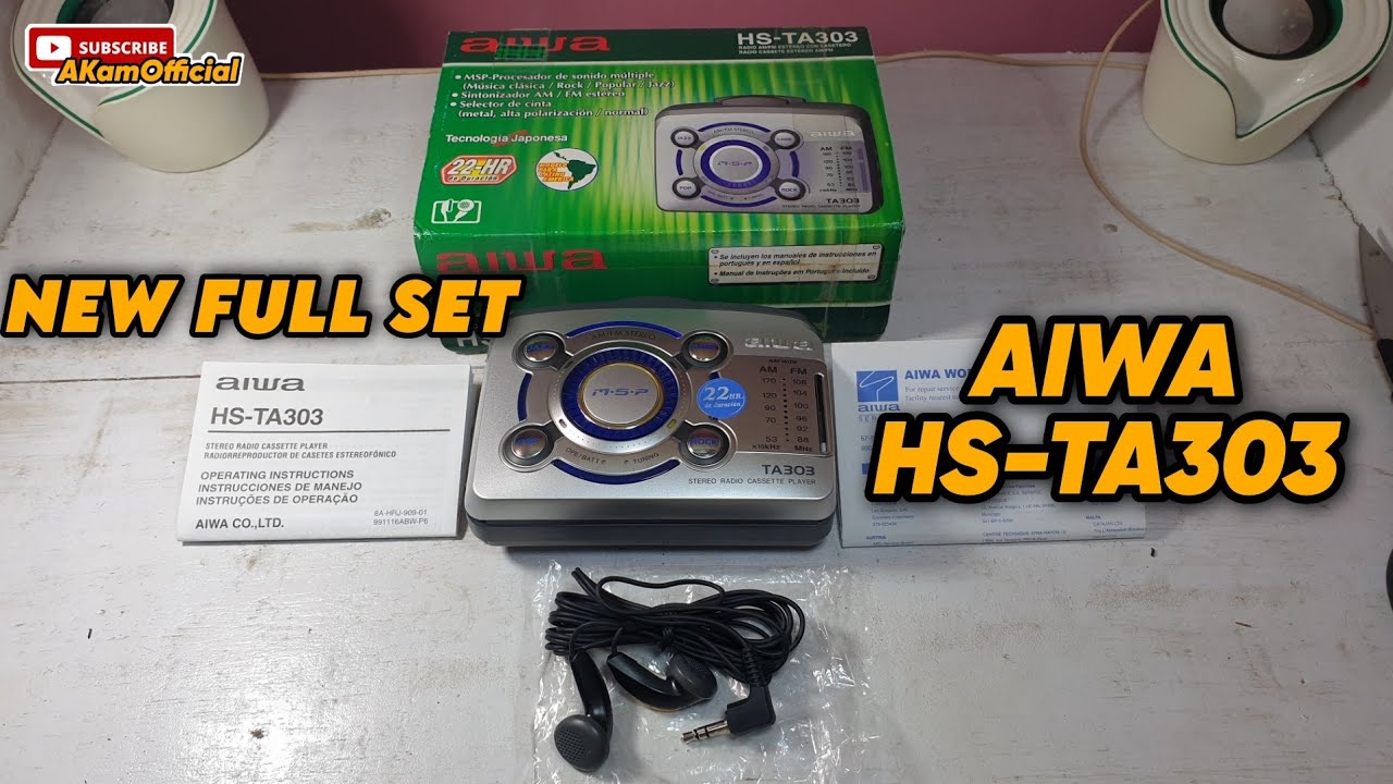 Unboxing Walkman Aiwa HS-TA303 New Full Set