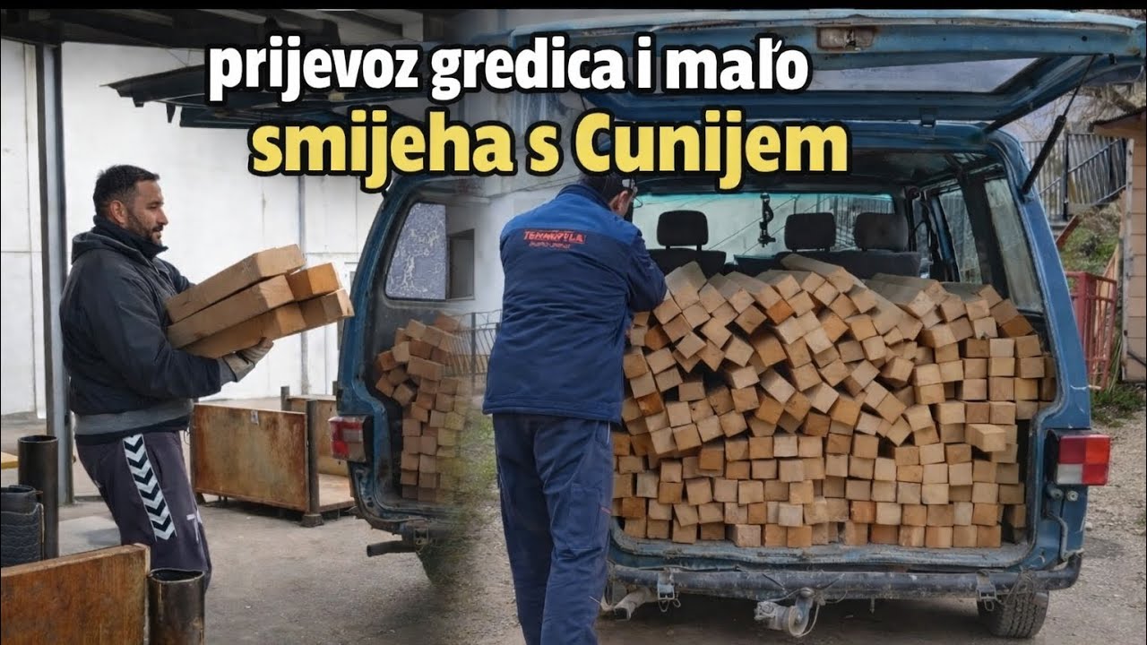 Prijevoz gredica i malo smijeha s Cunijem 🚐😂