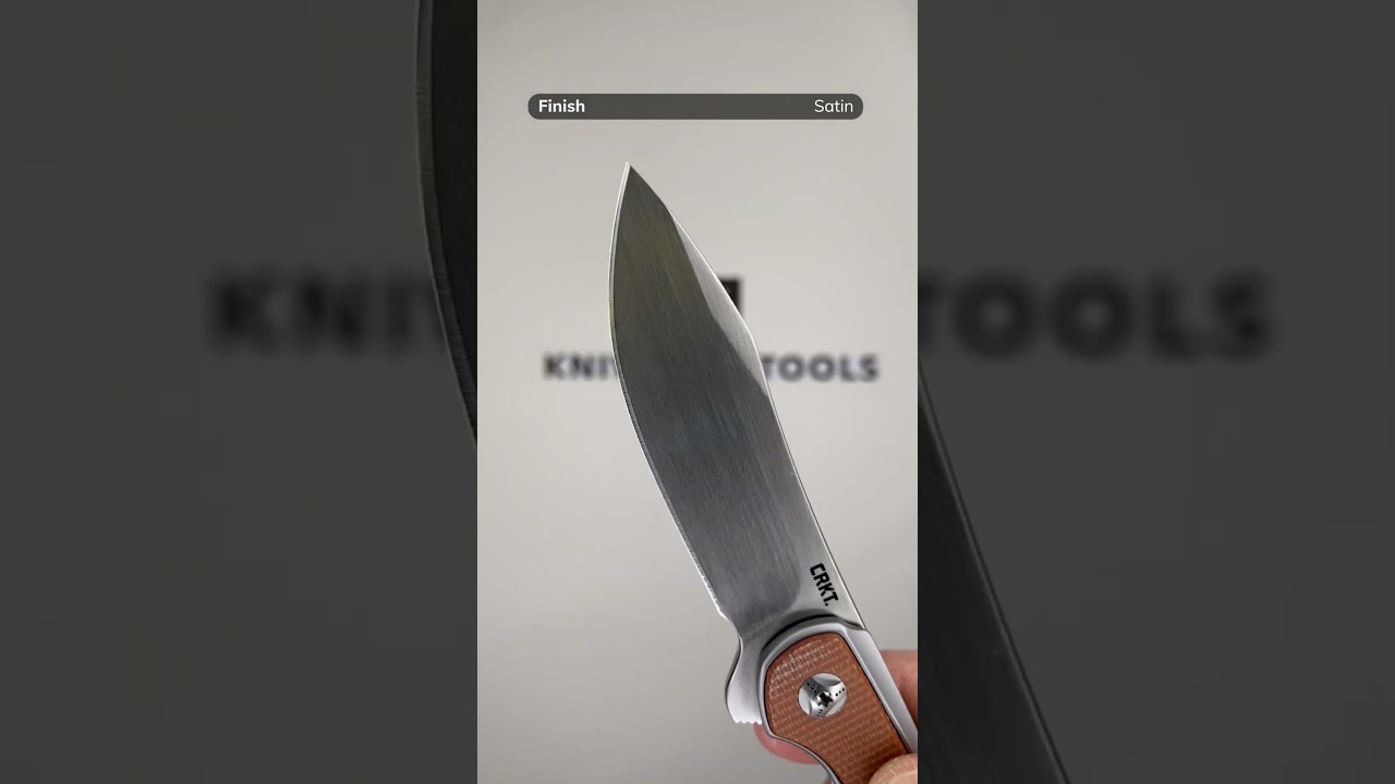 CRKT Padawan 6070 Brown Micarta pocket knife Pedro Buzetti design