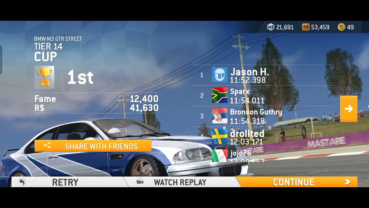 Real racing 3 Mount Panorama - BMW M3 GTR STREET 