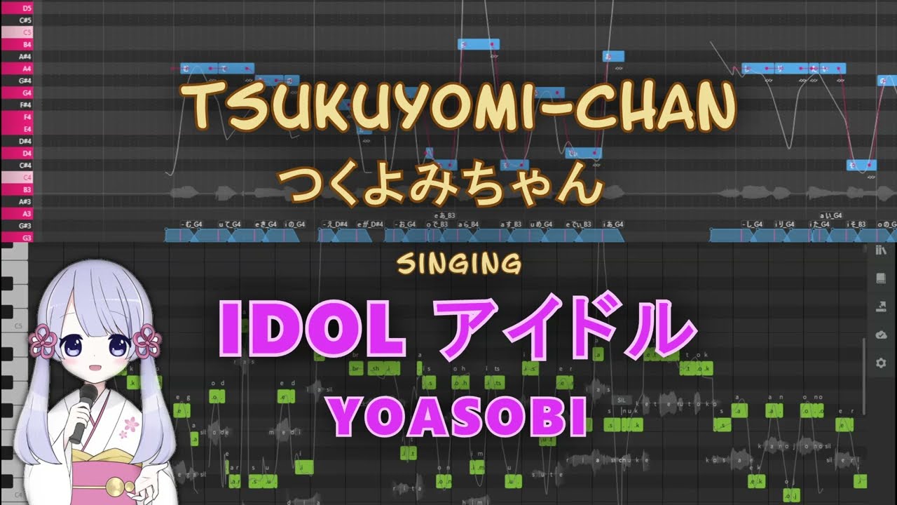 [USTx+SVP] Tsukuyomi-chan つくよみちゃん singing 【IDOL アイドル】 by YOASOBI (Utan synth + SO VITS SVC)