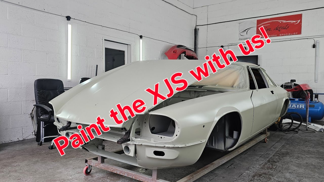 Real time unedited - Spraying Novol for Classic Car NFCC epoxy primer on an e-coated Jaguar XJS V12