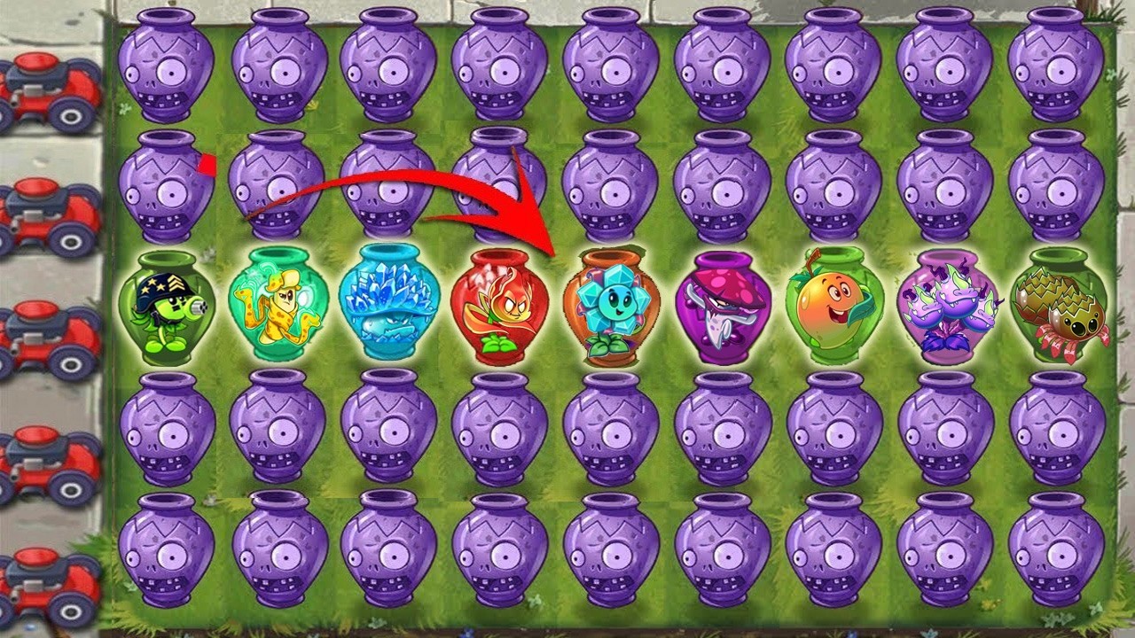 Pvz 2 Vasebreaker Challenge - New Plants Level 1 Vs All Gargantuar Zombies