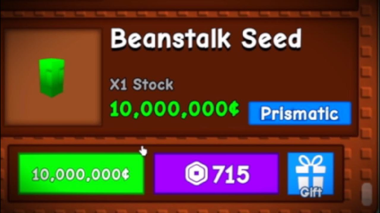 Roblox Grow A Garden BEANSTALK SEED