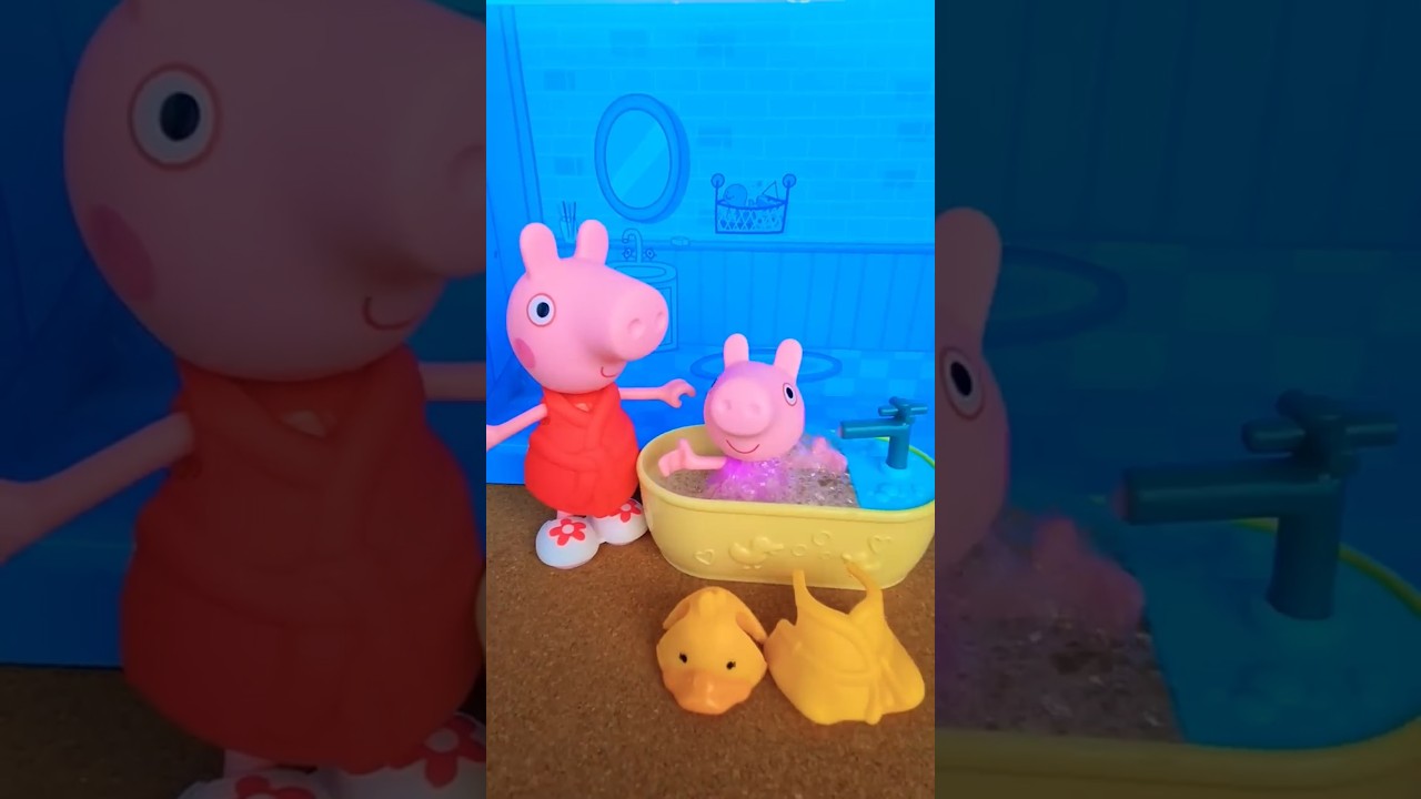 🫧 Bubble Bath Peppa Pig | Satisfying Unboxing #shortsfeed #toys #Unboxing #peppapig #cute #viral