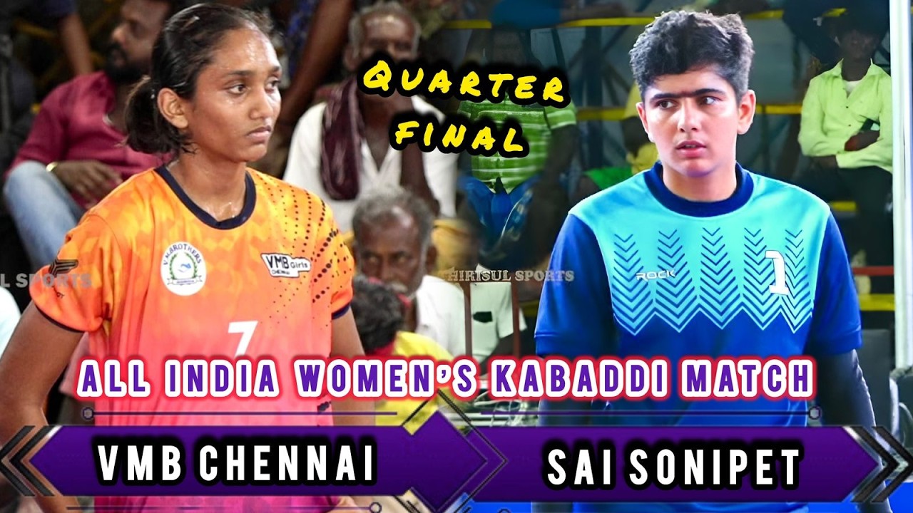 QF - 3 || SAI SONIPET (vs) VMB CHENNAI || #singampunari ALL INDIA WOMES KABADDI MATCH.