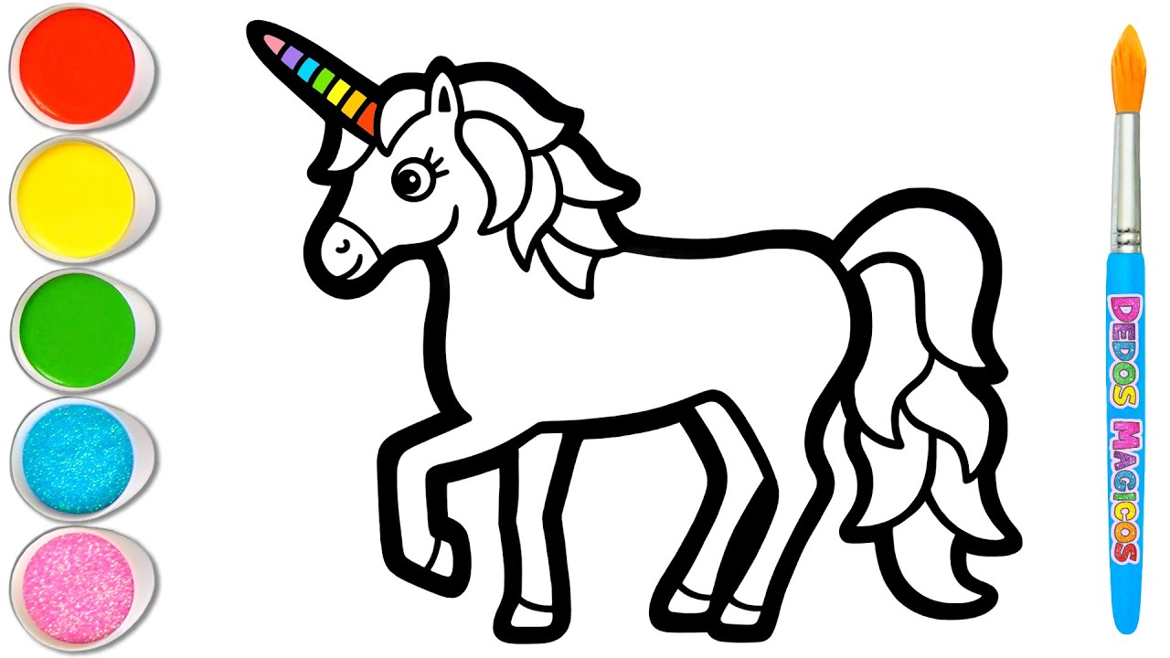 Dibuja y Colorea Unicornios con Dedos Mágicos ✨🦄✨ Dibujos Fáciles Para Niños #49