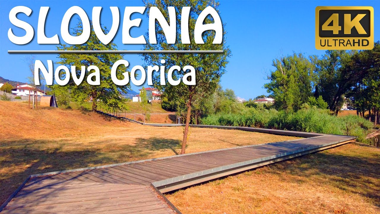 Amazing Nature In Small Town - Wooden Path | Ducks | Peace | Walking  Europe Slovenia Nova Gorica