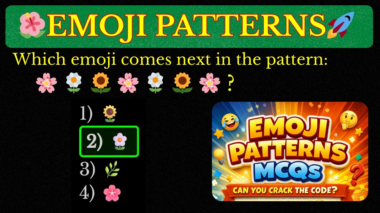 Emoji Pattern MCQs | That Break Brains