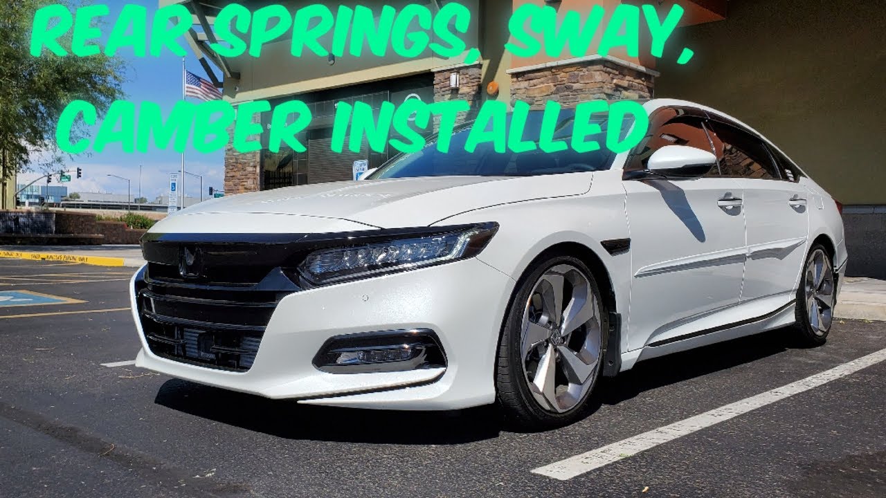 2018+ Accord Eibach rear suspension, sway bar, spc rear camber kit Install