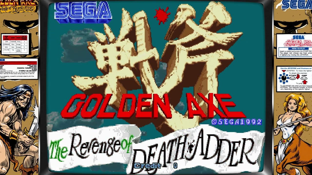 Golden Axe : Revenge of Death Adder - Arcade - LongPlay - SEGA - 1992