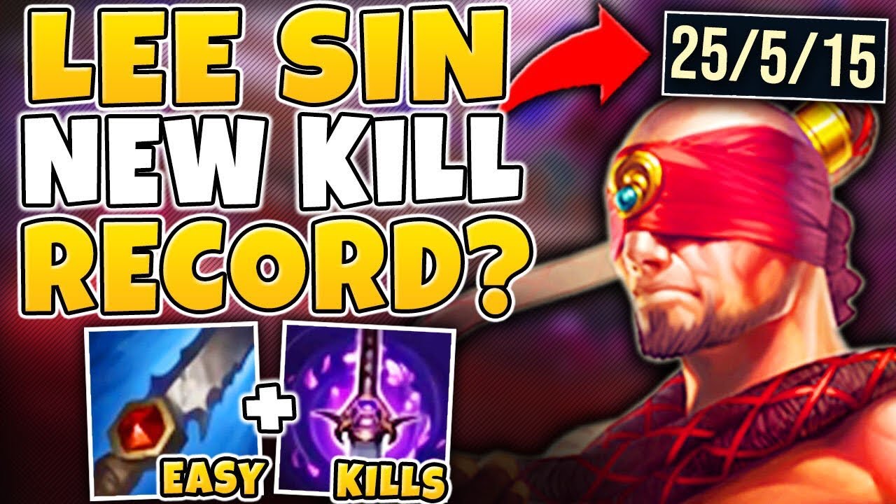 NEW LEE SIN KILL RECORD?! INSANE 25 KILLS IN 20 MINUTES (GOD STATUS) - League of Legends