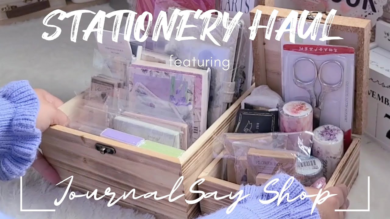 ASMR Unboxing | Stationery Haul feat. @journalsay shop