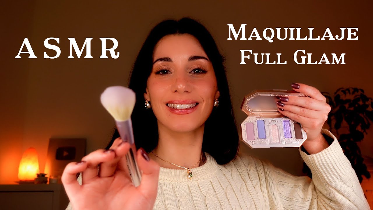 ASMR TE MAQUILLO Full Glam para Navidad ✨💄🎄 Atención Personal 🎀 Roleplay en Español