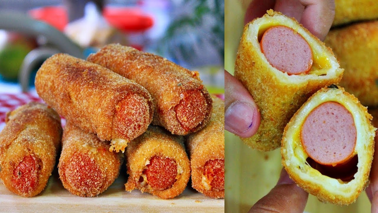 SALGADO DE SALSICHA FEITO COM PÃO DE FORMA SUPER FÁCIL E RÁPIDO | Menino Prendado