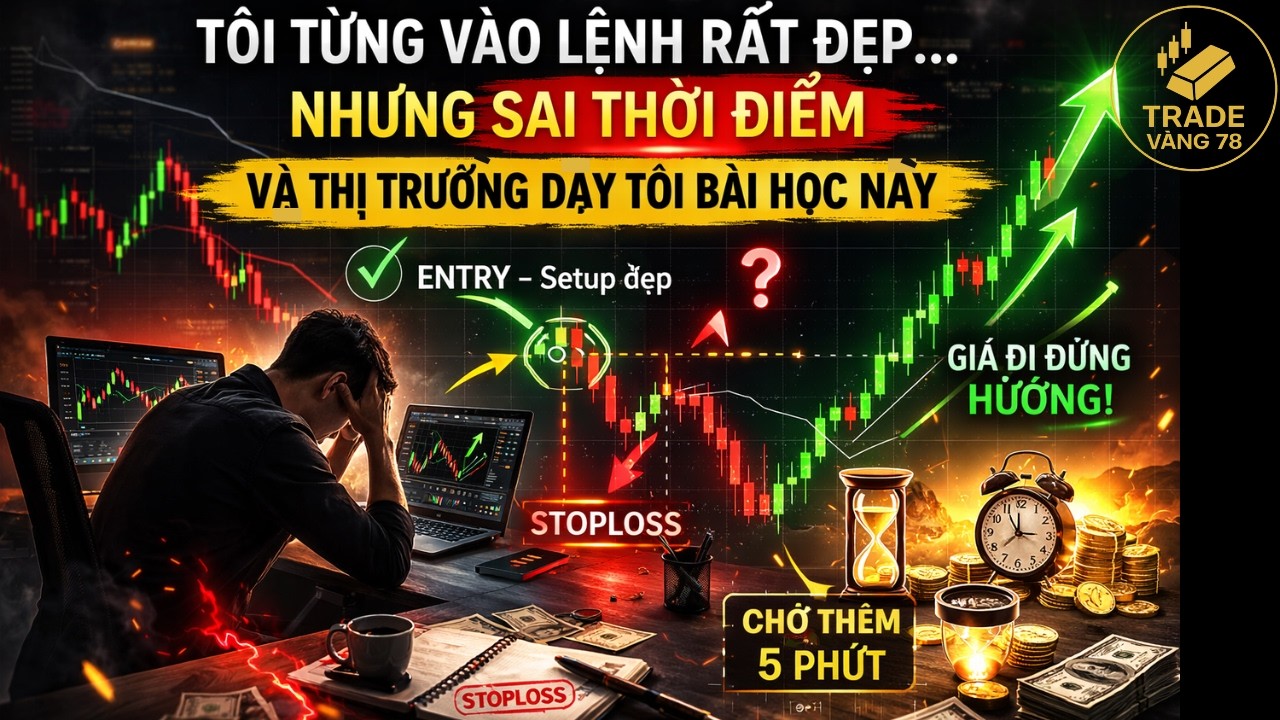 Tôi Từng Vào Lệnh Rất Đẹp… Nhưng Sai Thời Điểm – Và Thị Trường Dạy Tôi Bài Học Này | tradevang78