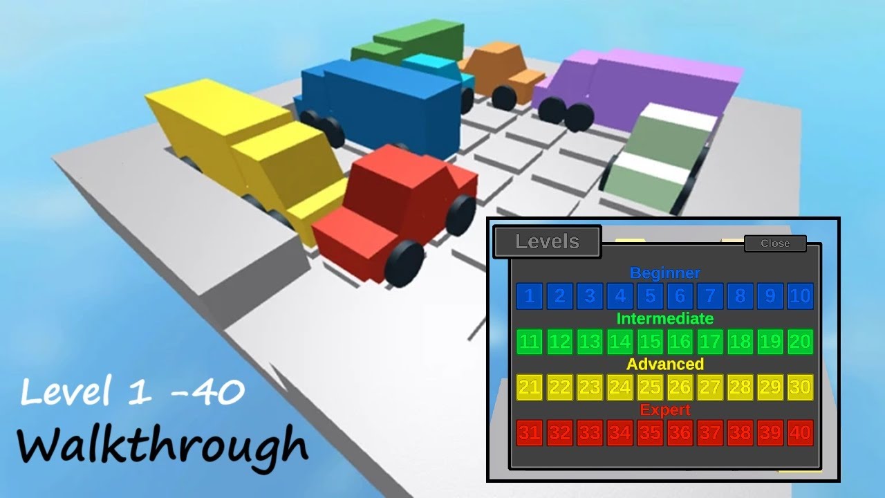 ROBLOX - Parking Panic Walkthrough All Levels - (Level 1 to 40)