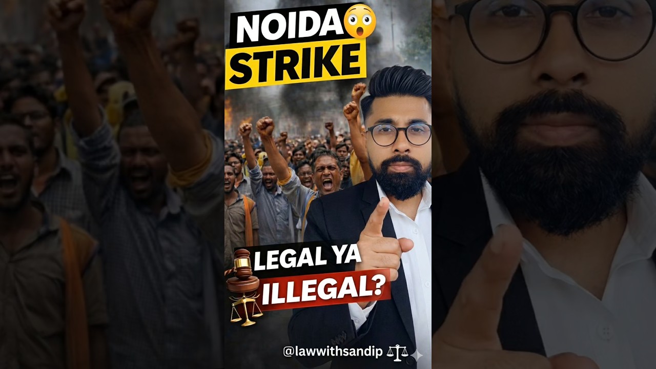 Noida Workers Strike Turns Violent! Kya Ye Legal Hai? Know The Law 🚨 #legalawareness #labourlawindia