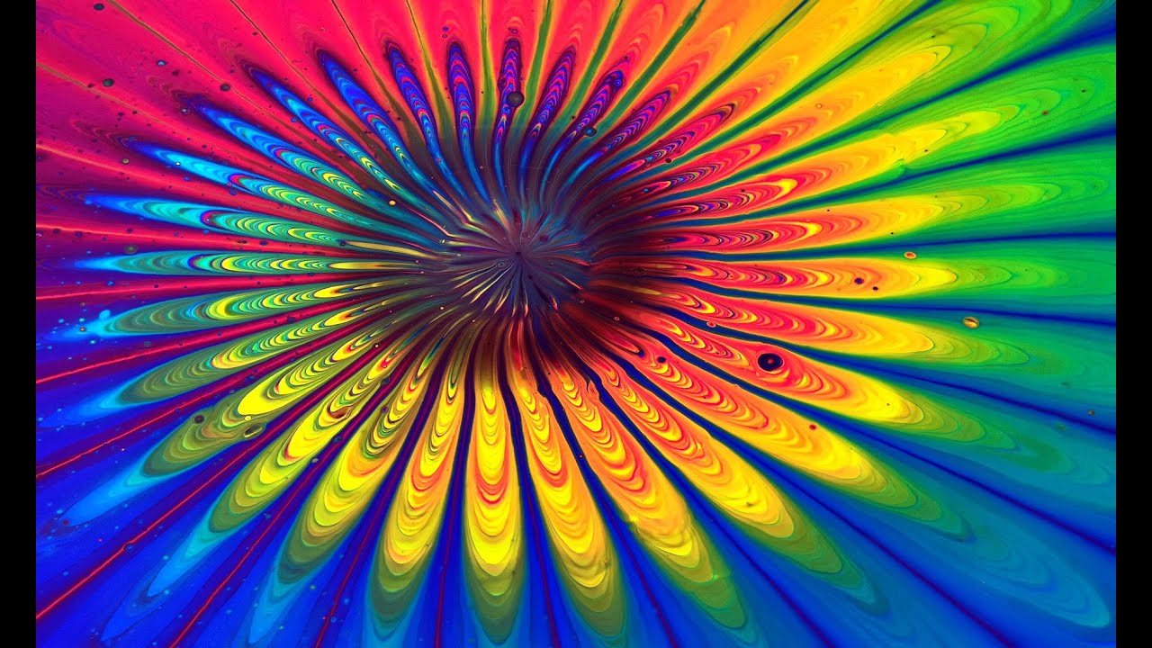 (484) STRAINER SPLIT CUP pour ~ Rainbow week Day 3 ~ Acrylic pour painting
