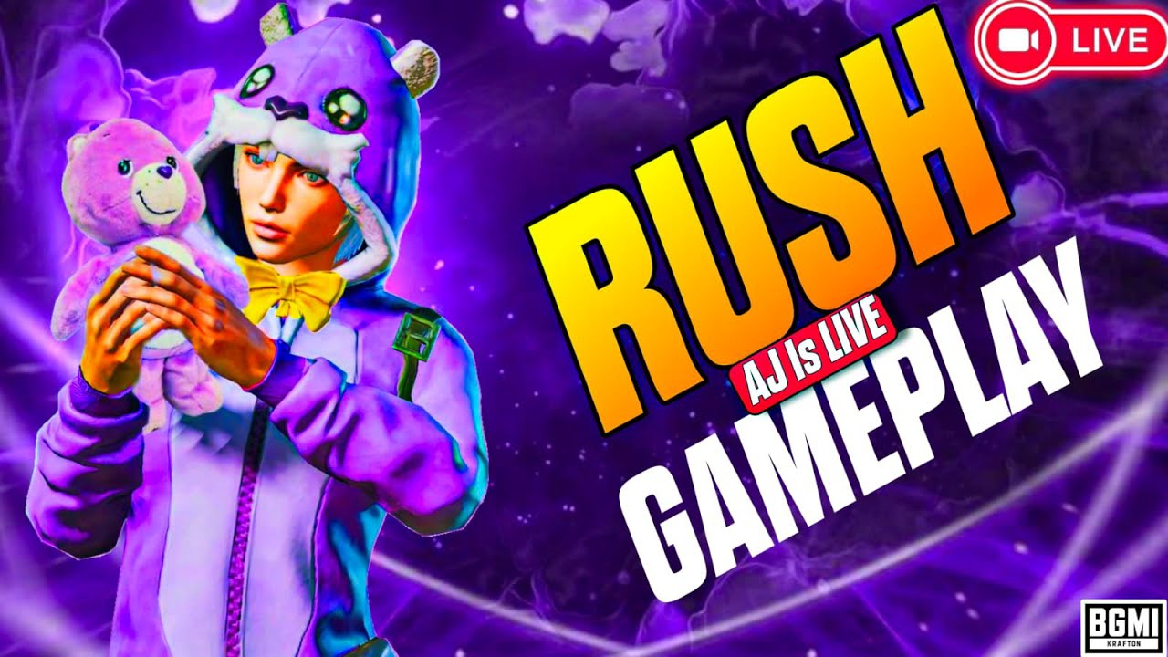 Rush Gameplay Only with AJ is Live - BGMI #pubgmobile #bgmi #live #bgmilive #ajislive