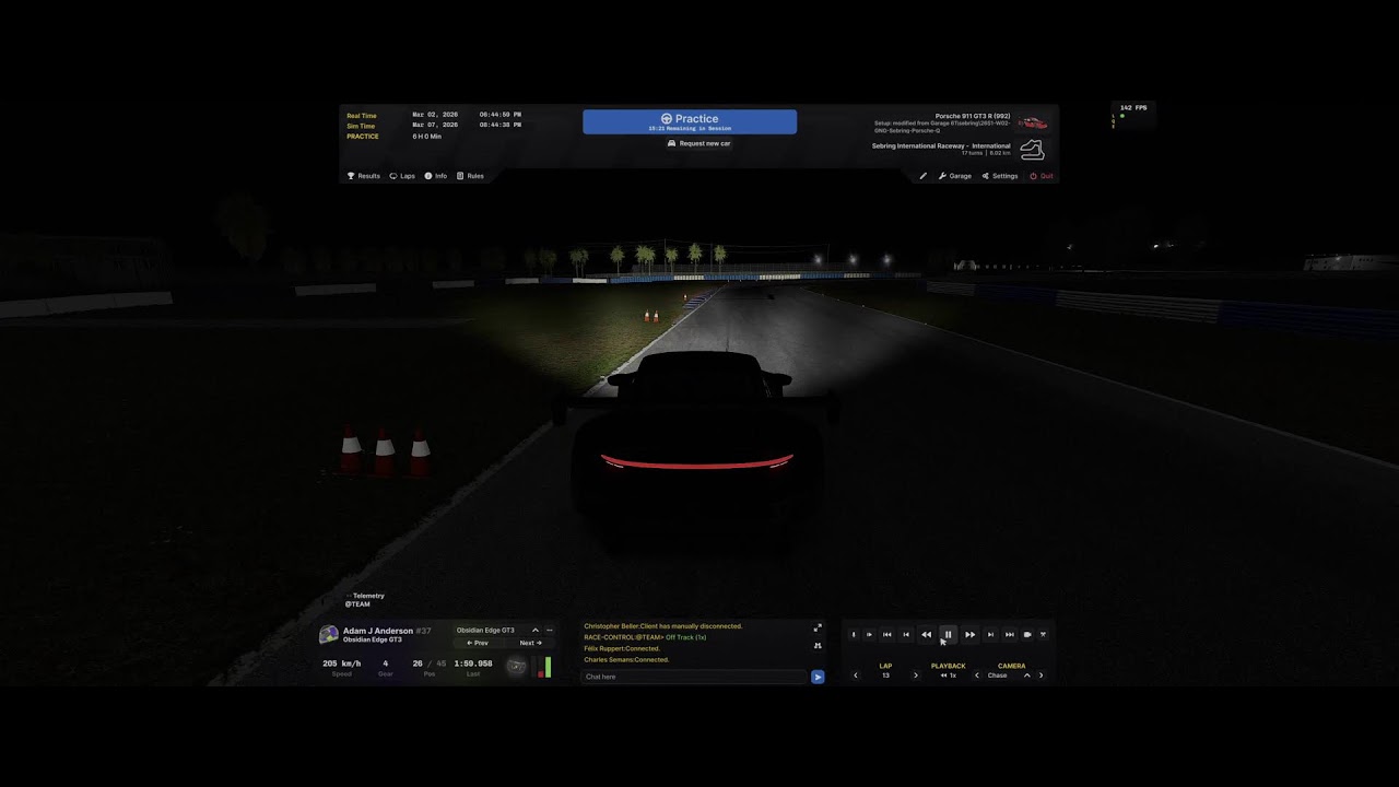 majors practice session test stream