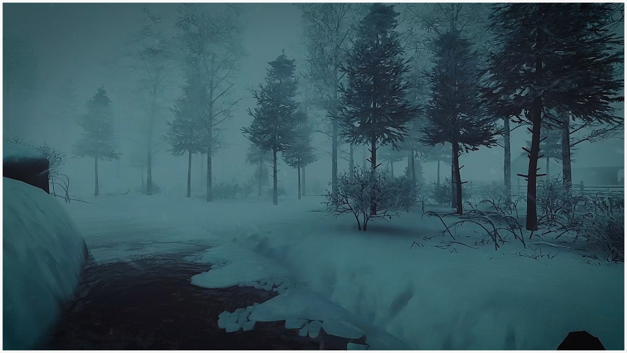 Freezing Howling Blizzard Sounds at a Frosty River┇Raging Wind & Snowfall Sounds for Sleep & Study