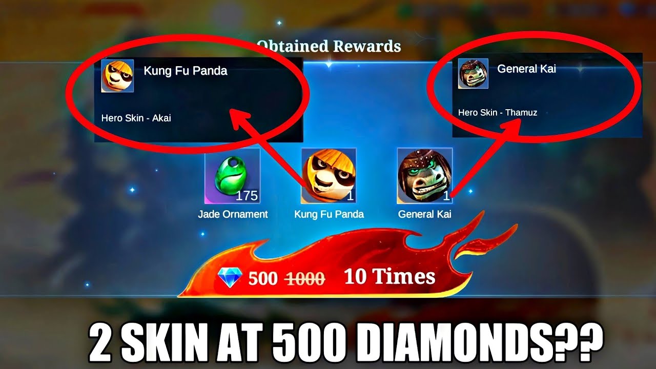 I GOT 2 KUNG FU PANDA SKIN ONLY AT 500 DIAMONDS • MOBILE LEGENDS × KUNGFU PANDA
