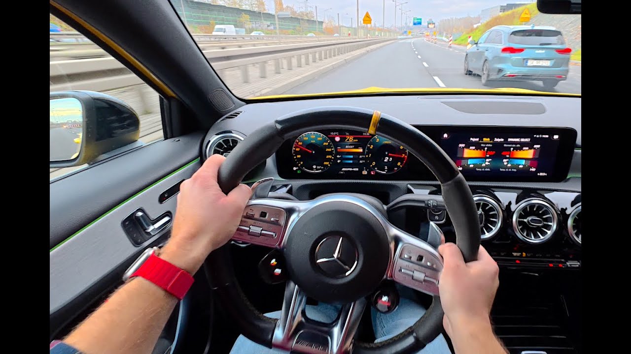2022 Mercedes-AMG A45s 4MATIC+ 2.0 421 HP - POV Test Drive exhaust sound and acceleration