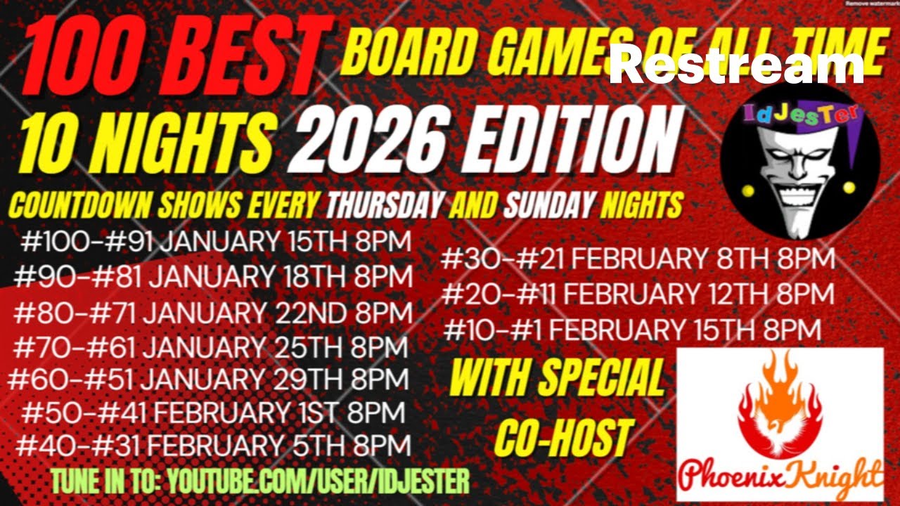#90- #81 2026 Top 100 Board Games of All  Time With Phoenixknight