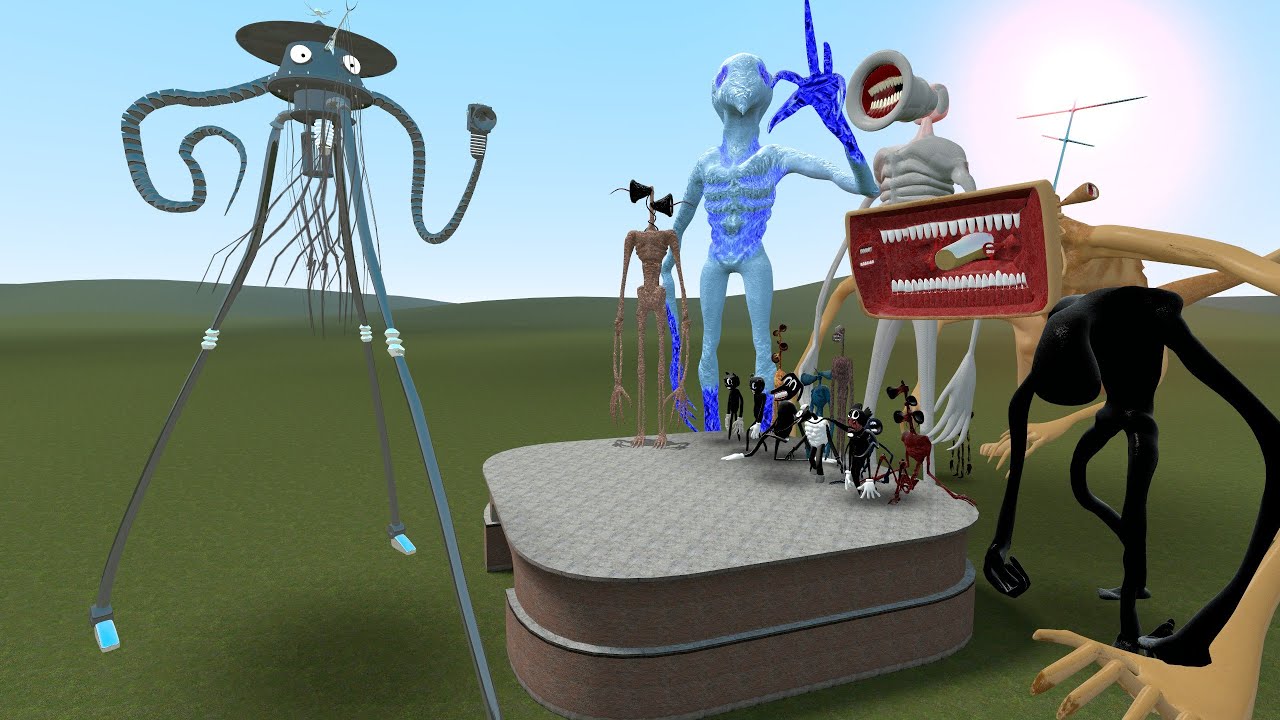NEW CLASSIC TRIPOD VS TREVOR HENDERSON CREATURES!! Garry's Mod [War Of The Worlds 1913]
