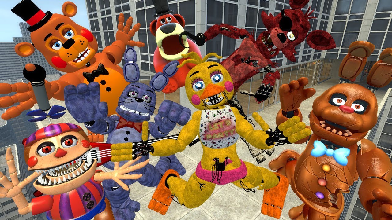 NEW MEGA HYPER DESTROY My new ALL FNAF Security Breach animatronics ~ Boneworks!