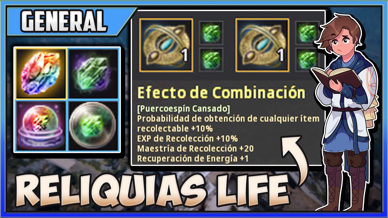 MEJORES COMBINACIONES PIEDRAS LUZ LIFESKILL - RELIQUIAS BLACK DESERT