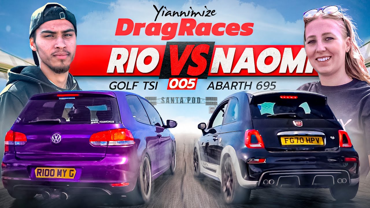 Rio [VW Golf TSI] vs Naomi [Abarth 695] | DRAG RACE 005