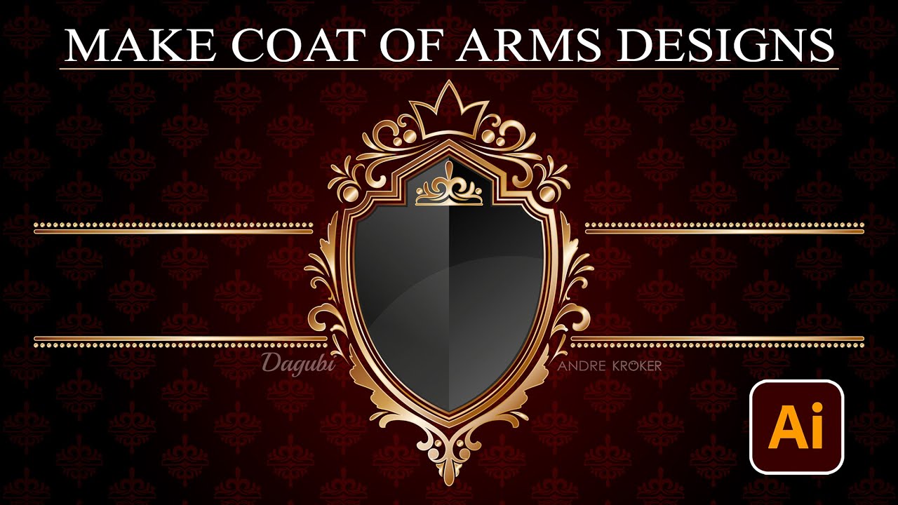 How to Design a Vintage Floral Ornament Coat Of Arms Logo in Adobe Illustrator