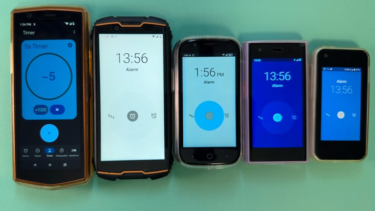 5 Small Alarm Clock & Timer + Snooze Cubot Pocket3 Unohertz Jelly Star Samsung S26 mini iPhone micro