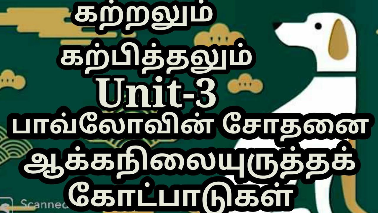 Creative Theories Pavlov's Experimental Learning and Teaching Unit-3 Important Questions Tamil