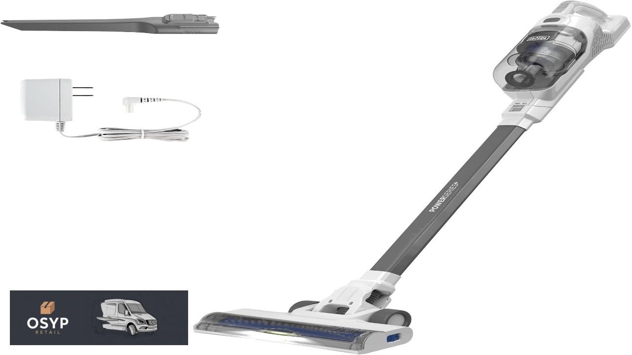BLACK+DECKER POWERSERIES 16V MAX Stick Vacuum Cordless Rechargeable with LED Lights Portable