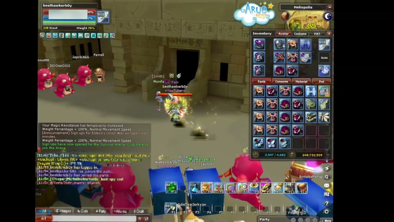 AruaROSE X105 Dungeon Item Stat Hammer Use