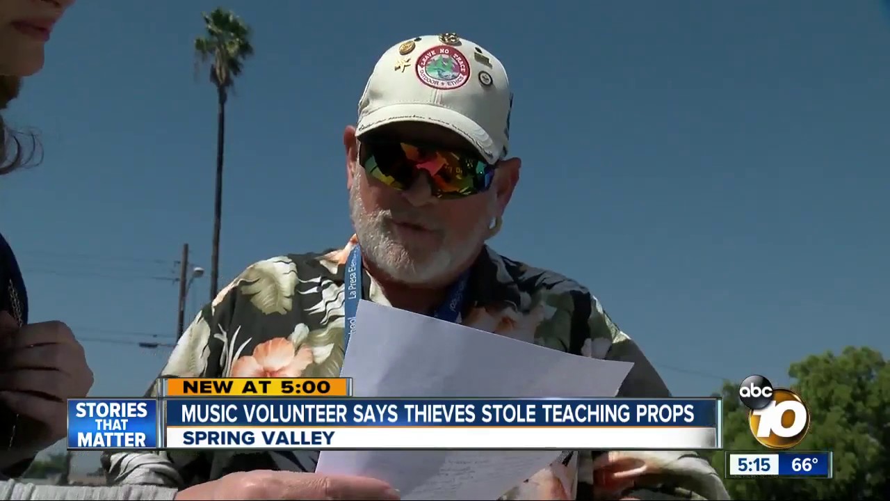 Music volunteer says thieves stole teaching props