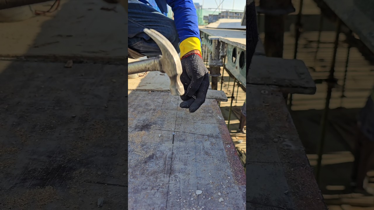 Nail for location bend beam #shorts #construction #building #civilengineering