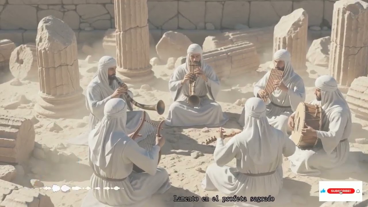 Elevan Desde Jerusalén Shofar Y Cánticos Sagrados Con Instrumentos Santos En Adoración A Adonai