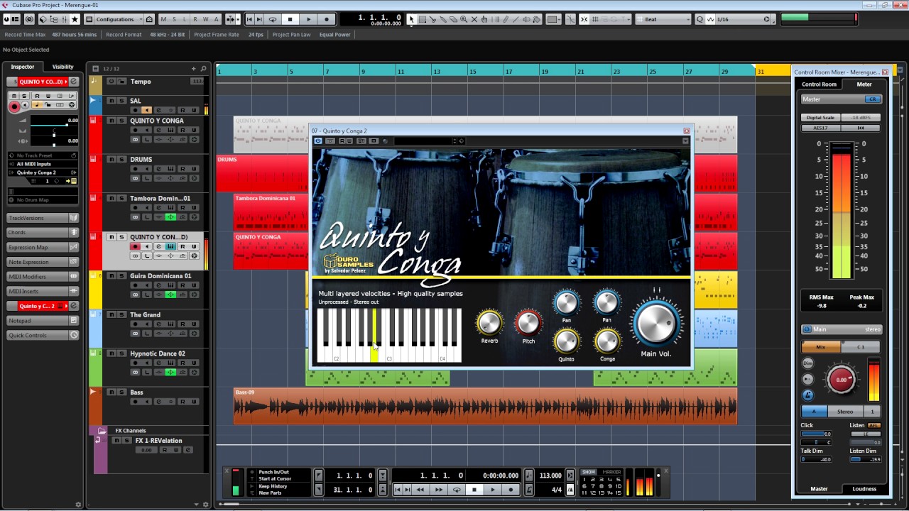 Latin Percussion (Merengue Set) Part 1 Spanish