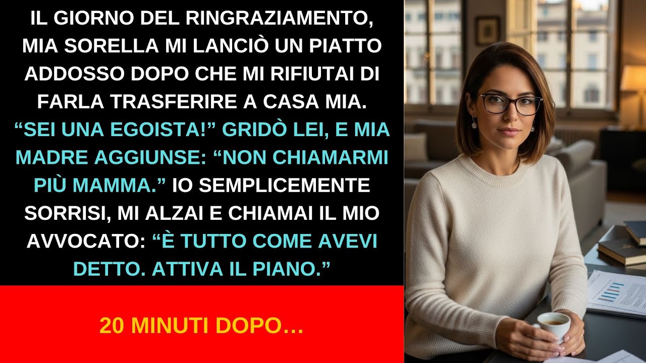 Mia sorella mi ha lanciato un piatto a Ringraziamento dopo che rifiutai di farla trasferire da me...