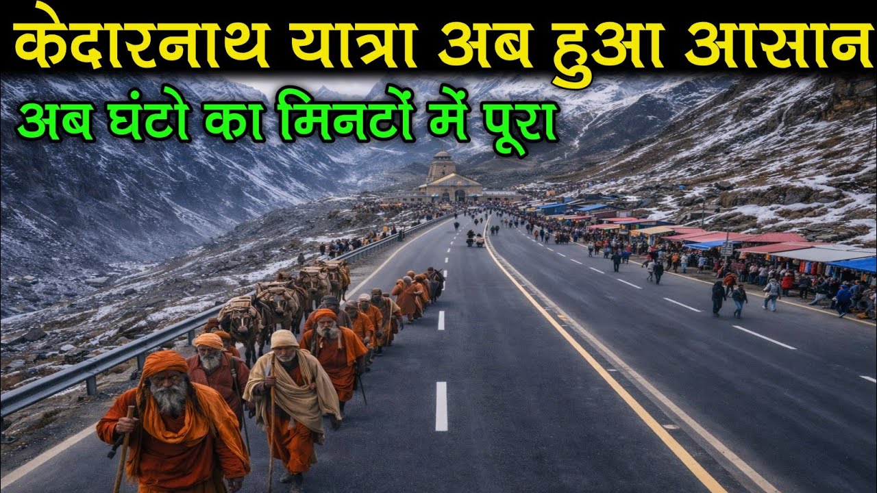 केदारनाथ यात्रा।। अब घंटे का सफर मिनट में पूरा होगा।।Kedarnath Yatra has now become easier।।