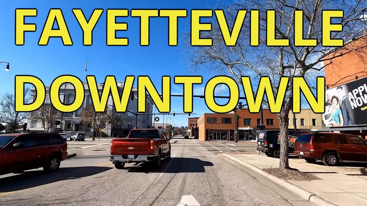 Fayetteville North Carolina - Downtown Driving Tour - [4K] Video  📸 2021