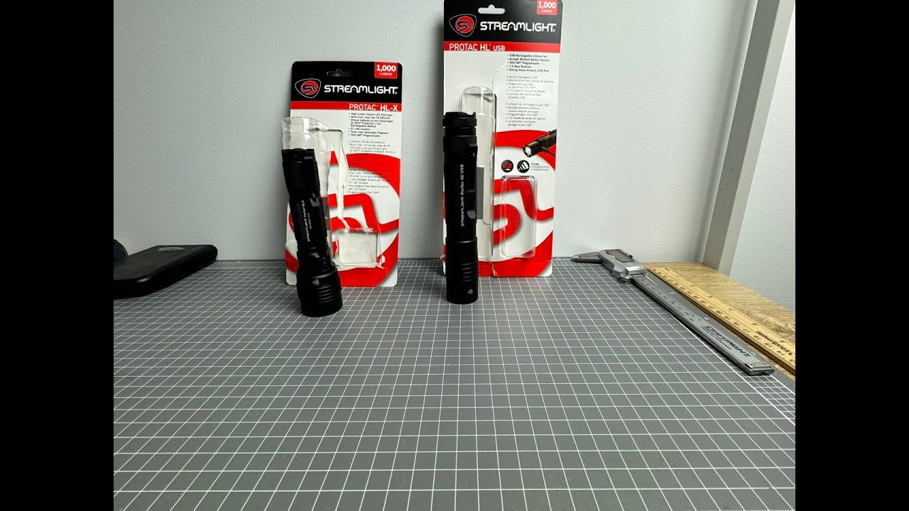 Streamlight Protac HL-X 1000 люмен 27 000 кд против Protac HL-USB 1000 люмен 12 000 кд