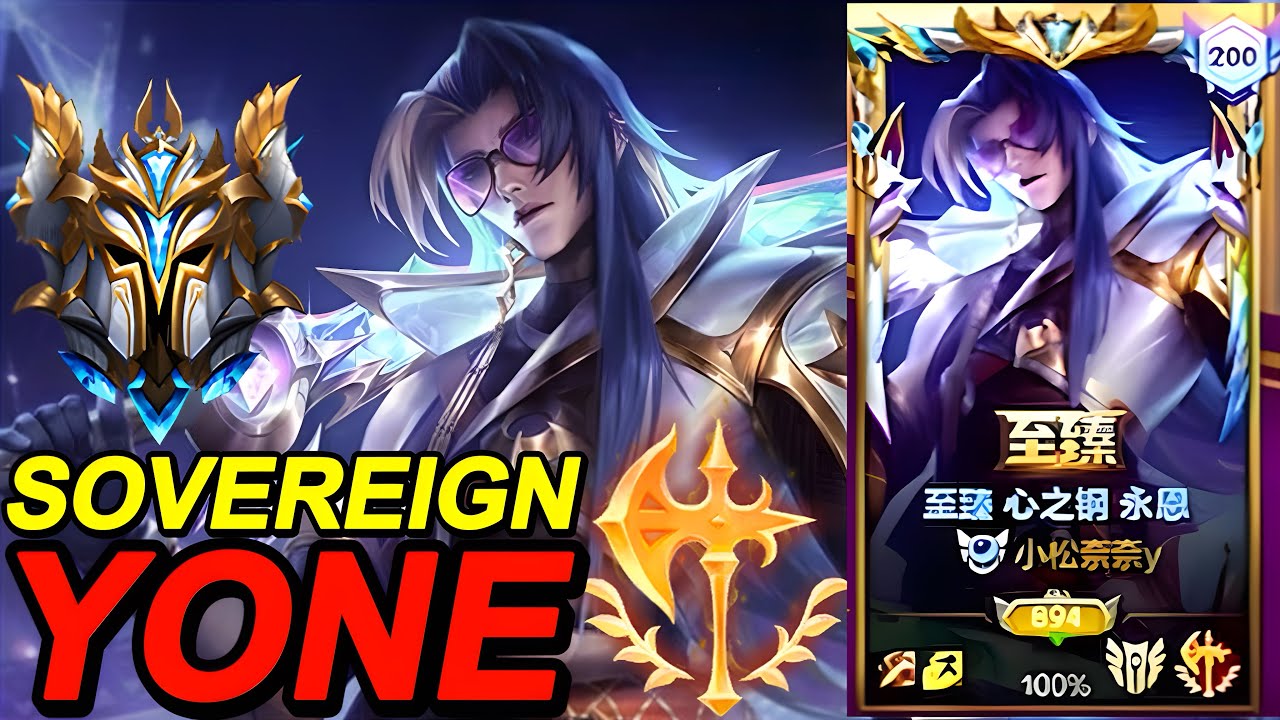 Wild Rift Yone | China Sovereign 114LP Rank | Prestige Heartsteel Yone Skin | Build Rune