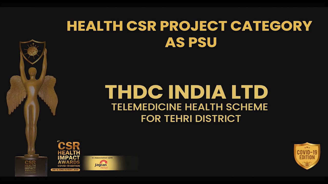 THDC India Ltd Conferred With The CSR Health Impact Award 2020