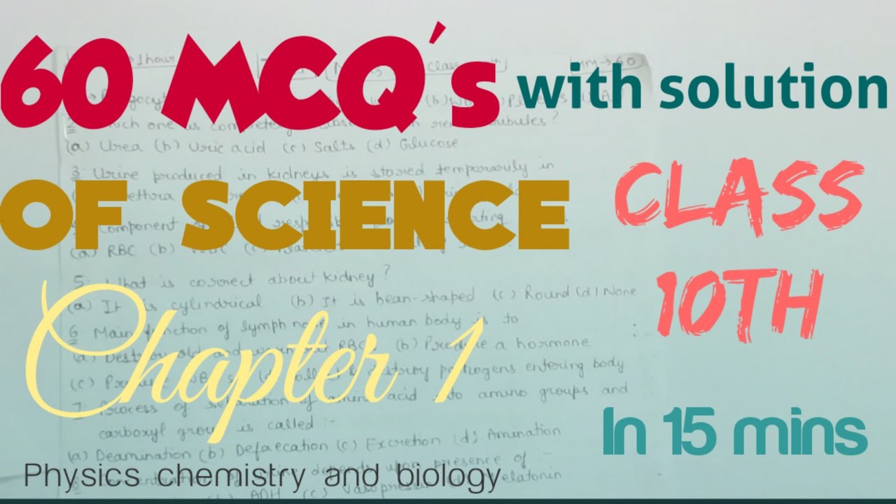 MCQ questions of science class 10th||60 questions of class10th science#boardexams#class10thscience