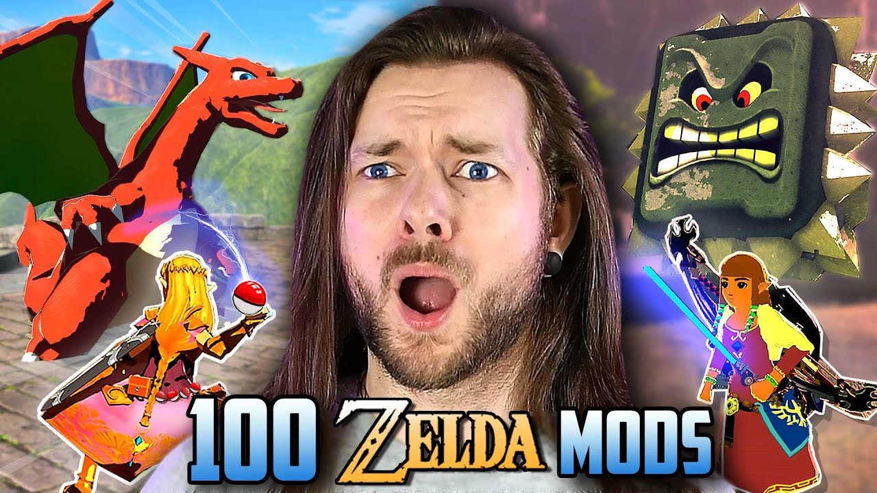 100 AMAZING MODS in Zelda Breath of the Wild at ONCE!